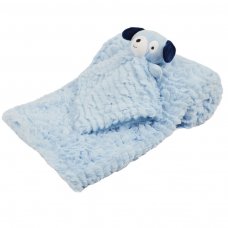 FBP224-B: Blue Puppy Comforter & Wrap